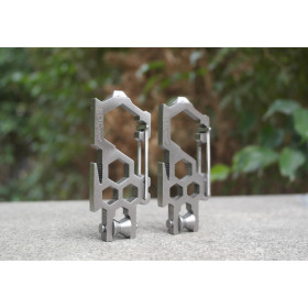 Outdoor EDC multi tool paratrooper  climbing button carabiner UD05101